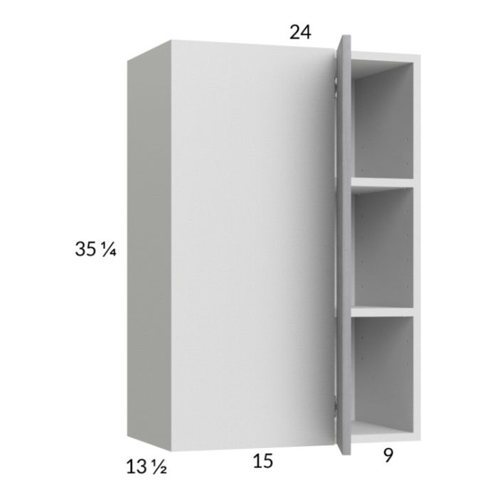 Euro Grey 24x35-1/4 Blind Corner Wall Cabinet