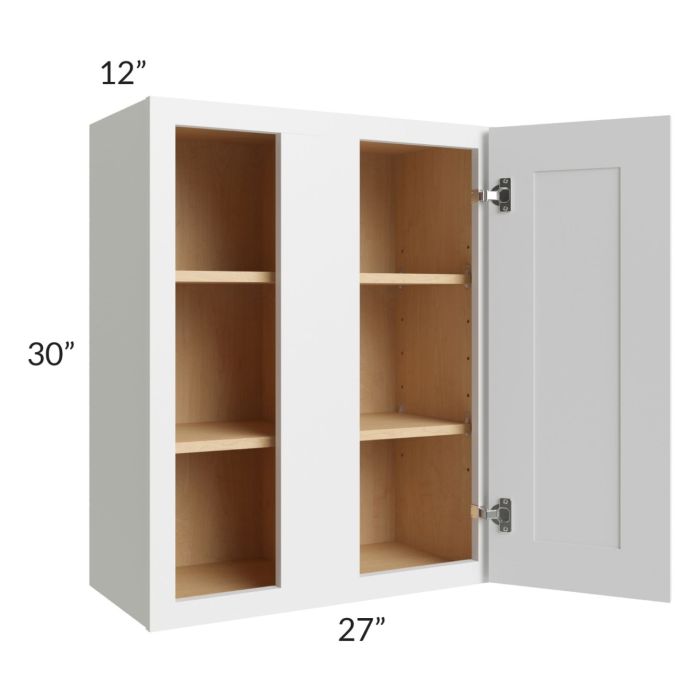 Asheville White Shaker 27x30 Wall Blind Cabinet