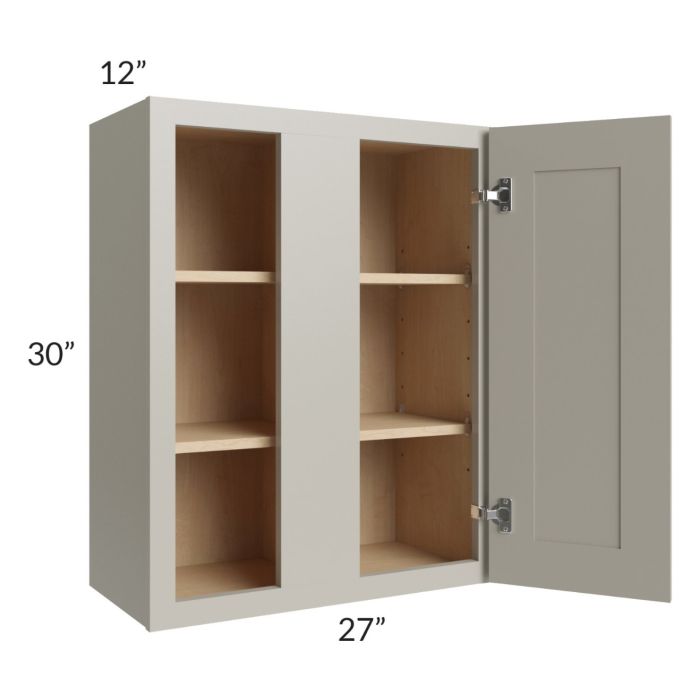 Stratton Light Grey Shaker 27x30 Wall Blind Cabinet