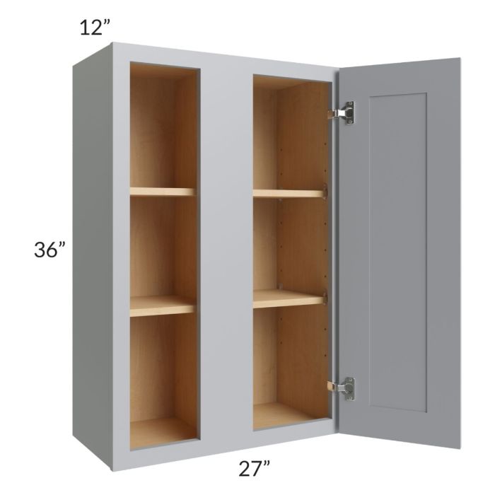 Asheville Grey Shaker 27x36 Wall Blind Cabinet