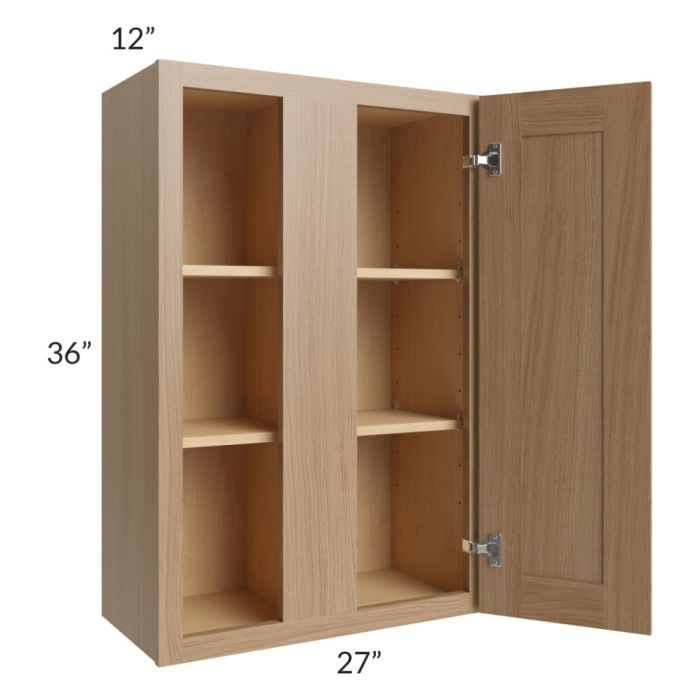 Asheville Rift Oak Shaker 27x36 Wall Blind Cabinet
