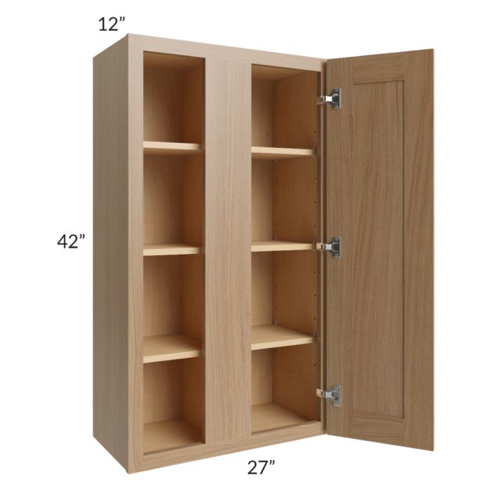 Asheville Rift Oak Shaker 27x42 Wall Blind Cabinet