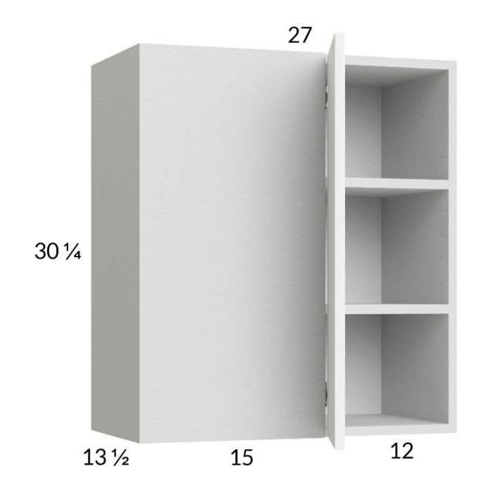 Euro Gloss White 27x30-1/4 Blind Corner Wall Cabinet