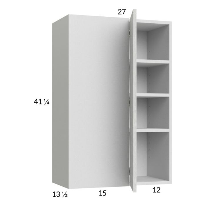Euro White Grain 27x40-1/4 Blind Corner Wall Cabinet