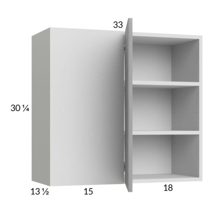 Euro Grey 33x30-1/4 Blind Corner Wall Cabinet