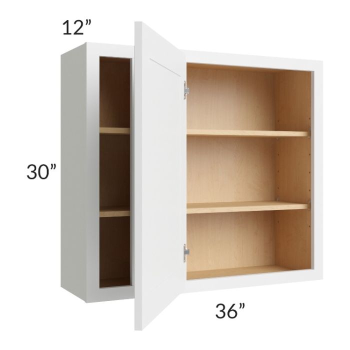 Stratus White 36x30 Blind Corner Wall Cabinet