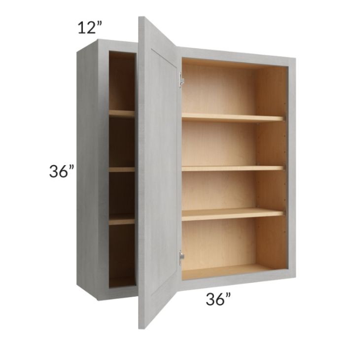 Gramercy Grey Mist 36x36 Blind Corner Wall Cabinet