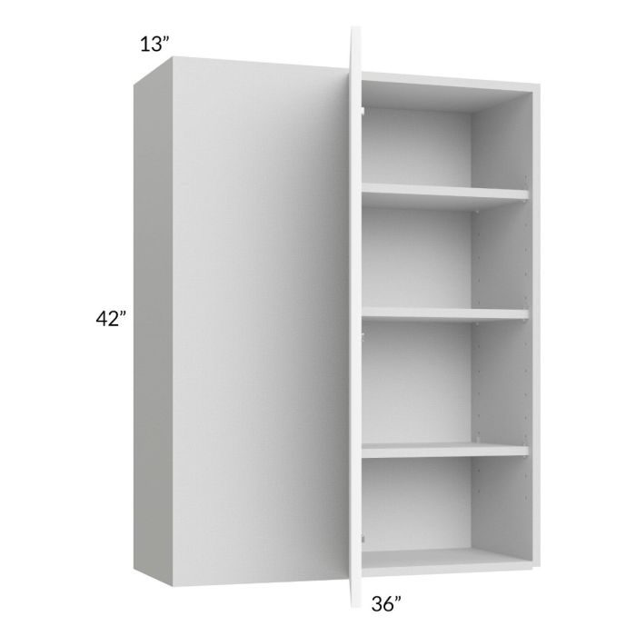 Milan White Matte 36x42 Blind Corner Wall Cabinet
