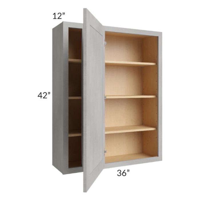 Gramercy Grey Mist 36x42 Blind Corner Wall Cabinet