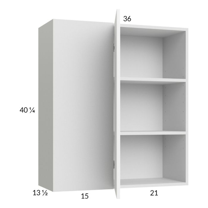 Euro Gloss White 36x40-1/4 Blind Corner Wall Cabinet