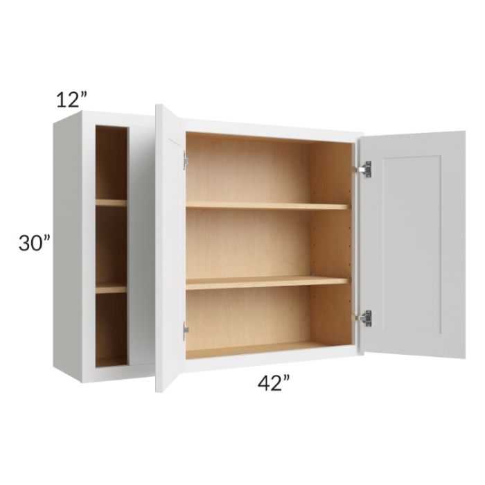 Stratus White 42x30 Blind Corner Wall Cabinet