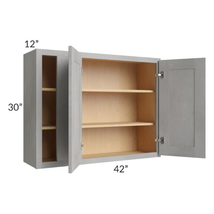 Gramercy Grey Mist 42x30 Blind Corner Wall Cabinet