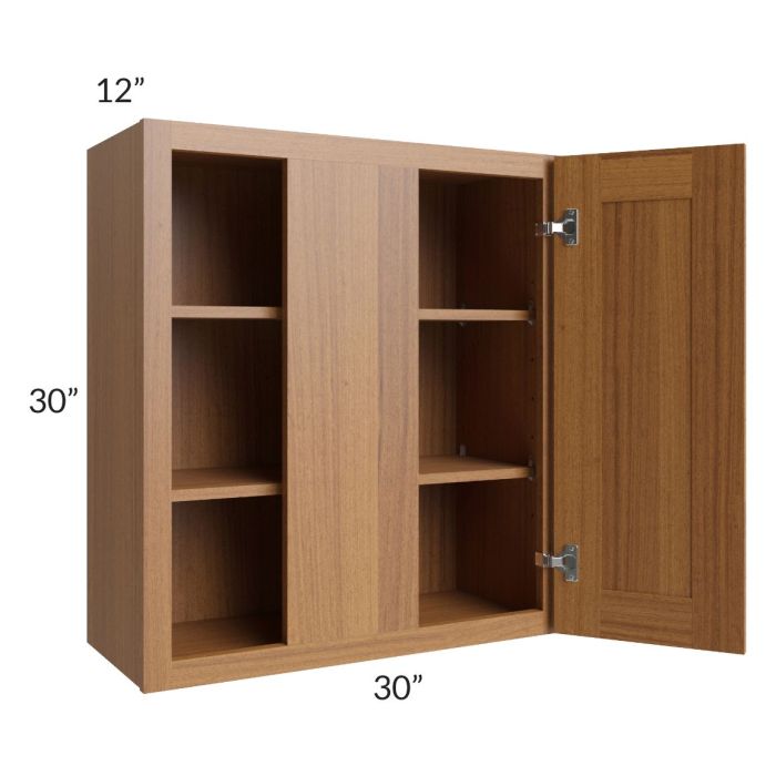 Artisan Walnut Shaker 30x30 Blind Wall Cabinet