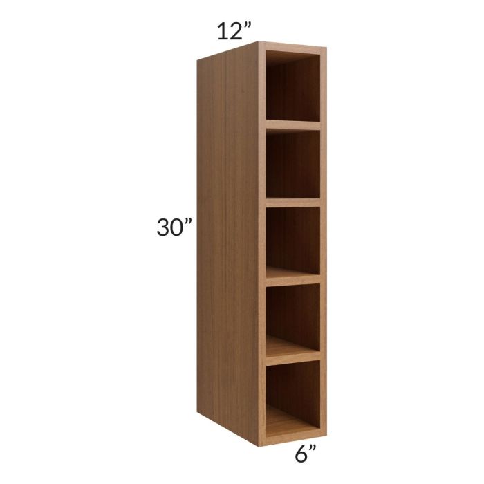 Artisan Walnut Shaker 6x30 Wall Cube Cabinet