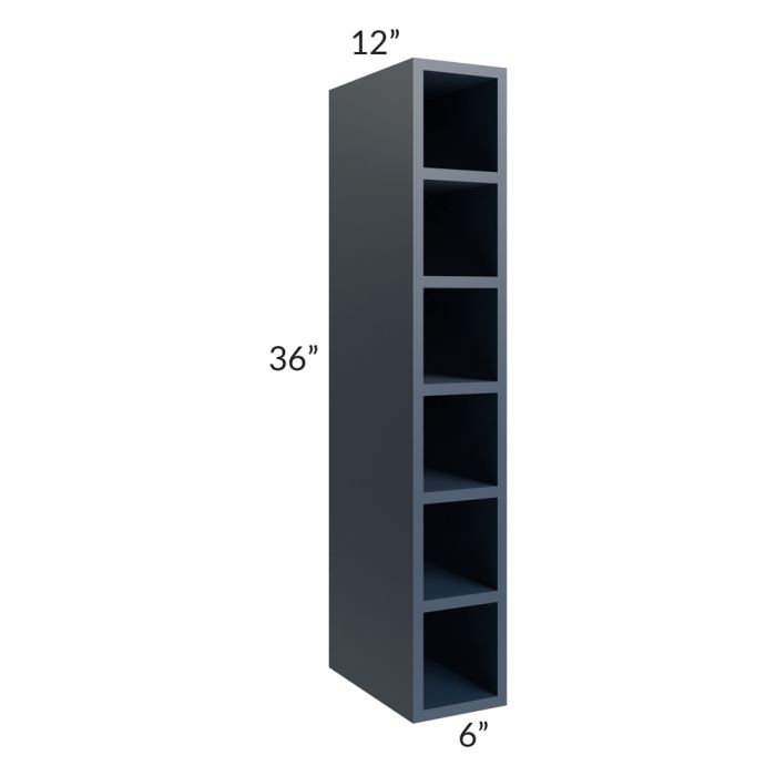 Midtown Blue Shaker 6x36 Wine Cube Cabinet