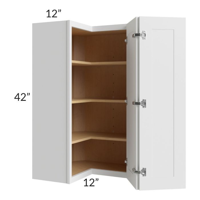 Asheville White Shaker 24x42 Easy Reach Wall Cabinet