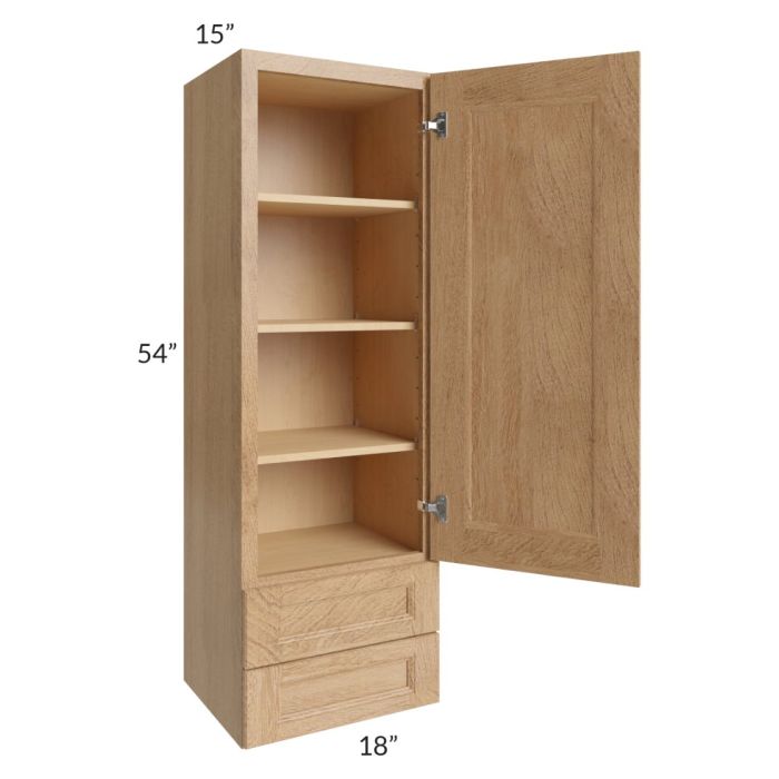Tuscan Timber 18x54x15 Wall Cabinet with Drawers