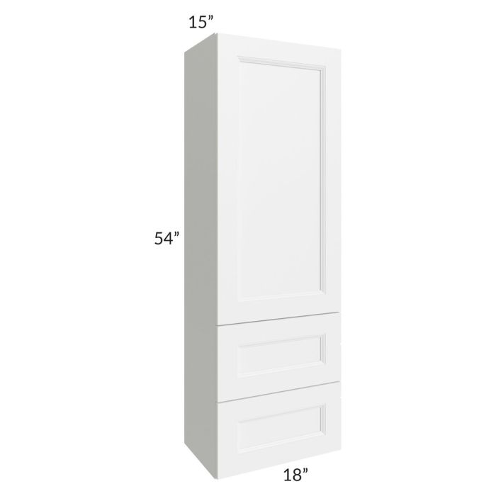Union White 18x54x15 Wall Cabinet with Drawers