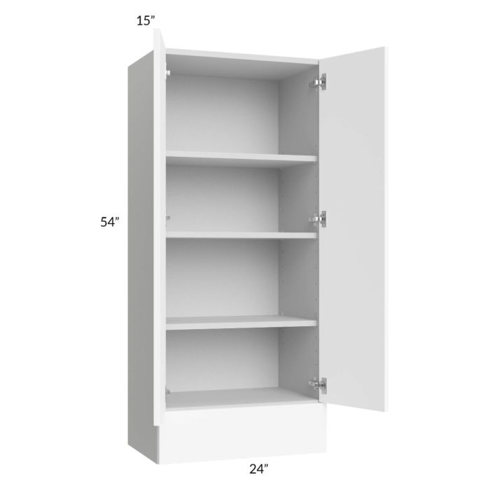 Milan White Matte 24x54x15 Wall Cabinet with Drawers
