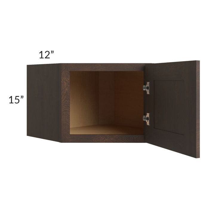 Tuscan Kona Brown 24x15 Diagonal Corner Wall Cabinet