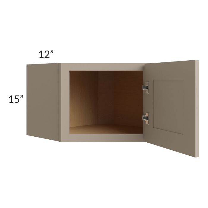 Tuscan Oyster 24x15 Diagonal Corner Wall Cabinet