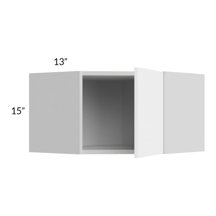 Milan White Gloss 24x15 Diagonal Corner Wall Cabinet