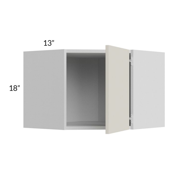 Milan Beige Matte 24x18 Diagonal Corner Wall Cabinet