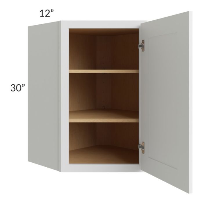 Stratus White 24x30 Diagonal Corner Wall Cabinet