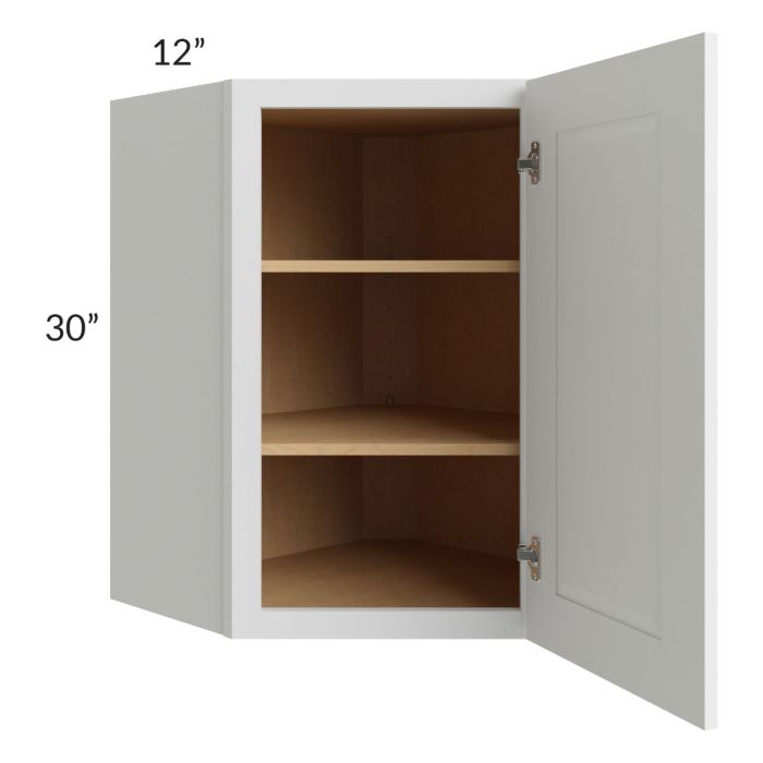 Brighton White Shaker 24x30 Wall Diagonal Corner Cabinet