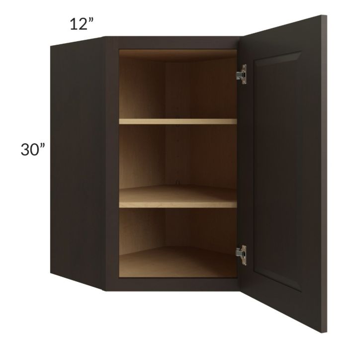 Southport Espresso Shaker 24x30 Wall Diagonal Corner Cabinet
