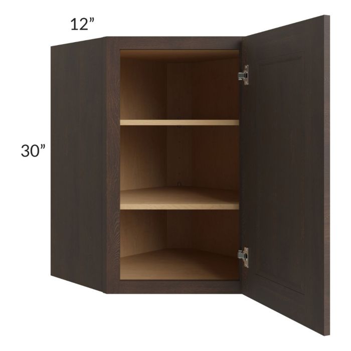 Tuscan Kona Brown 24x30 Diagonal Corner Wall Cabinet