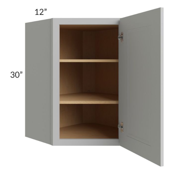 Tuscan Painted Grey 24x30 Diagonal Corner Wall Cabinet