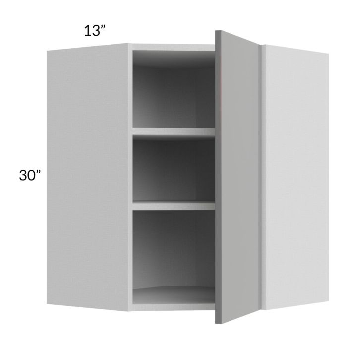 Milan Grey Gloss 24x30 Diagonal Corner Wall Cabinet