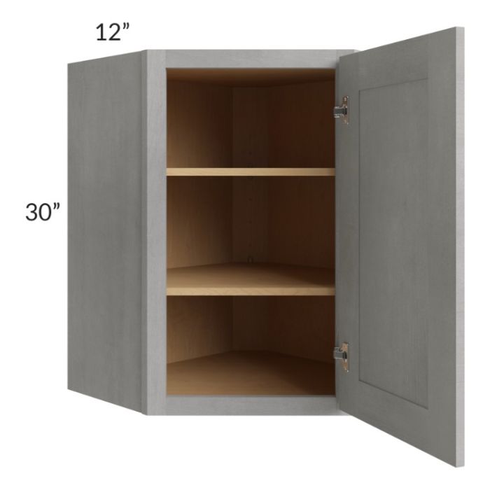 Gramercy Grey Mist 24x30 Diagonal Corner Wall Cabinet