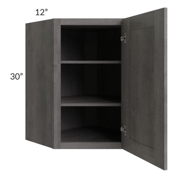 Providence Slate Grey 24x30 Wall Diagonal Corner Cabinet