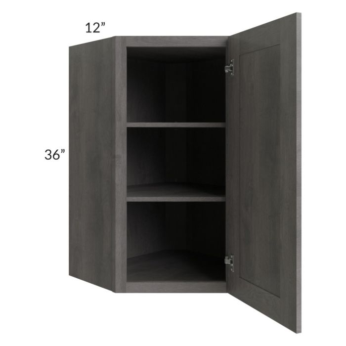 Providence Slate Grey 24x36 Wall Diagonal Corner Cabinet