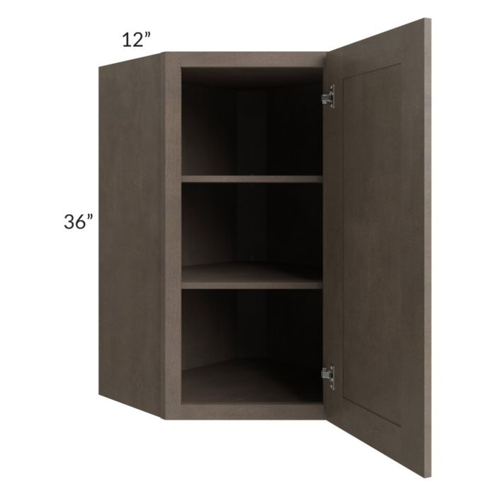 Providence Natural Grey 24x36 Wall Diagonal Corner Cabinet