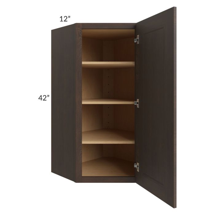 Tuscan Kona Brown 24x42 Diagonal Corner Wall Cabinet