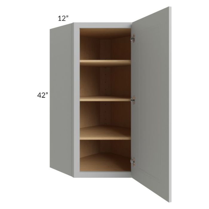 Tuscan Painted Grey 24x42 Diagonal Corner Wall Cabinet