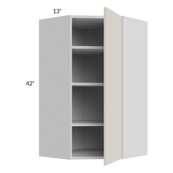 Milan Beige Matte 24x42 Diagonal Corner Wall Cabinet