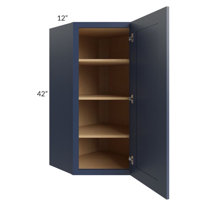 Bayville Blue 24x42 Diagonal Corner Wall Cabinet