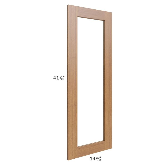 Artisan Walnut Shaker 24x42 Wall Diagonal Corner Glass Door Only with Glass Included