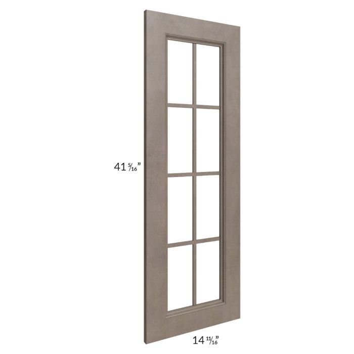 Providence Natural Grey 24x42 Wall Diagonal Corner Mullion Glass Door Only with Glass Included