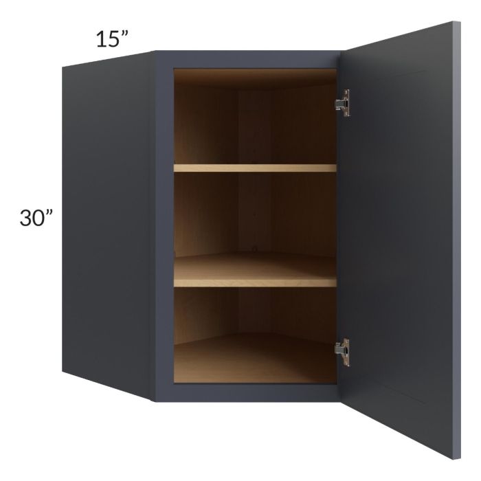Vienna Indigo 27x30 Diagonal Corner Wall Cabinet