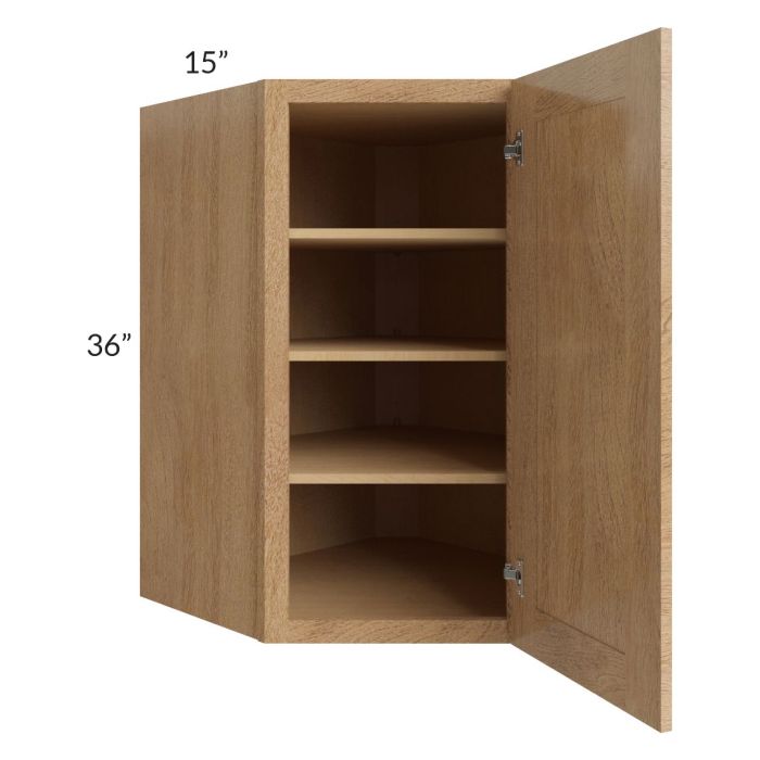Midtown Timber Shaker 27x36 Diagonal Corner Wall Cabinet