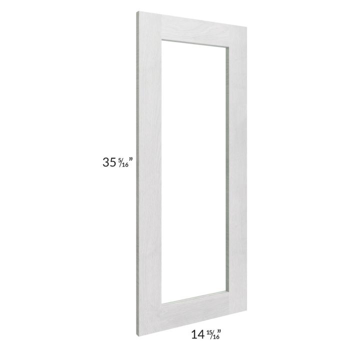Heather Grey Shaker 27x36x15 Wall Diagonal Corner Glass Door Only with Glass Included