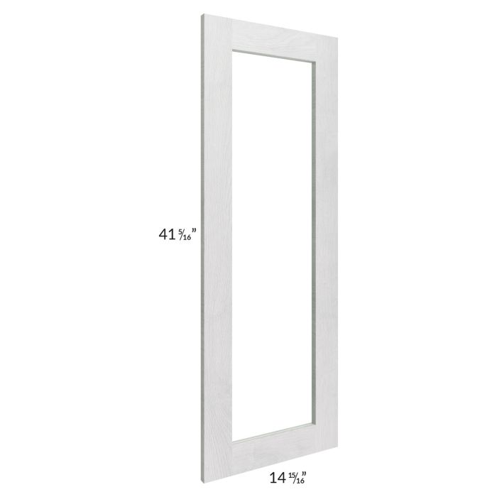 Heather Grey Shaker 27x42x15 Wall Diagonal Corner Glass Door Only with Glass Included