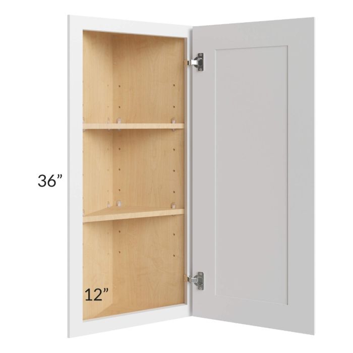 Bayville White 12x36 Wall End Angle Cabinet