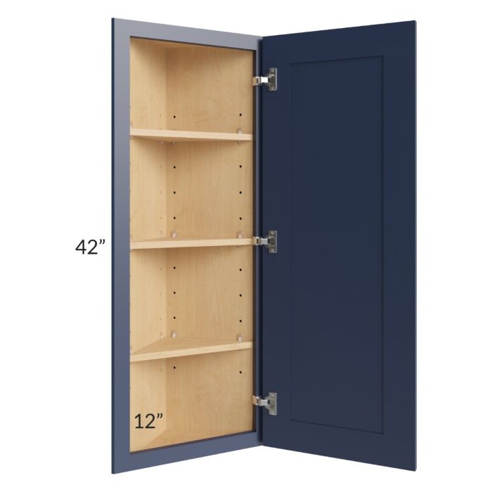 Bayville Blue 12x42 Wall End Angle Cabinet