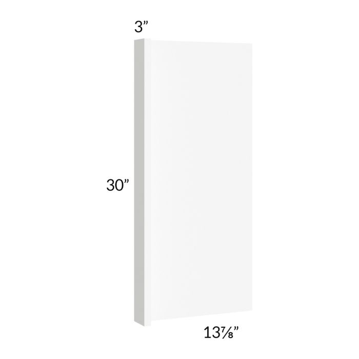 Milan White Matte 14x30 Wall End Panel
